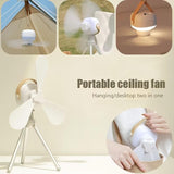 2-in-1 Portable Camping Fan & LED Lantern