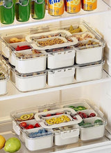 9-Compartment Fridge Storage Box