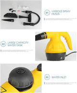 9-in-1 Handheld Steam Cleaner for Home, Car & Furniture – High-Temperature, Chemical-Free Steamer for Stubborn Dirt on Curtains,